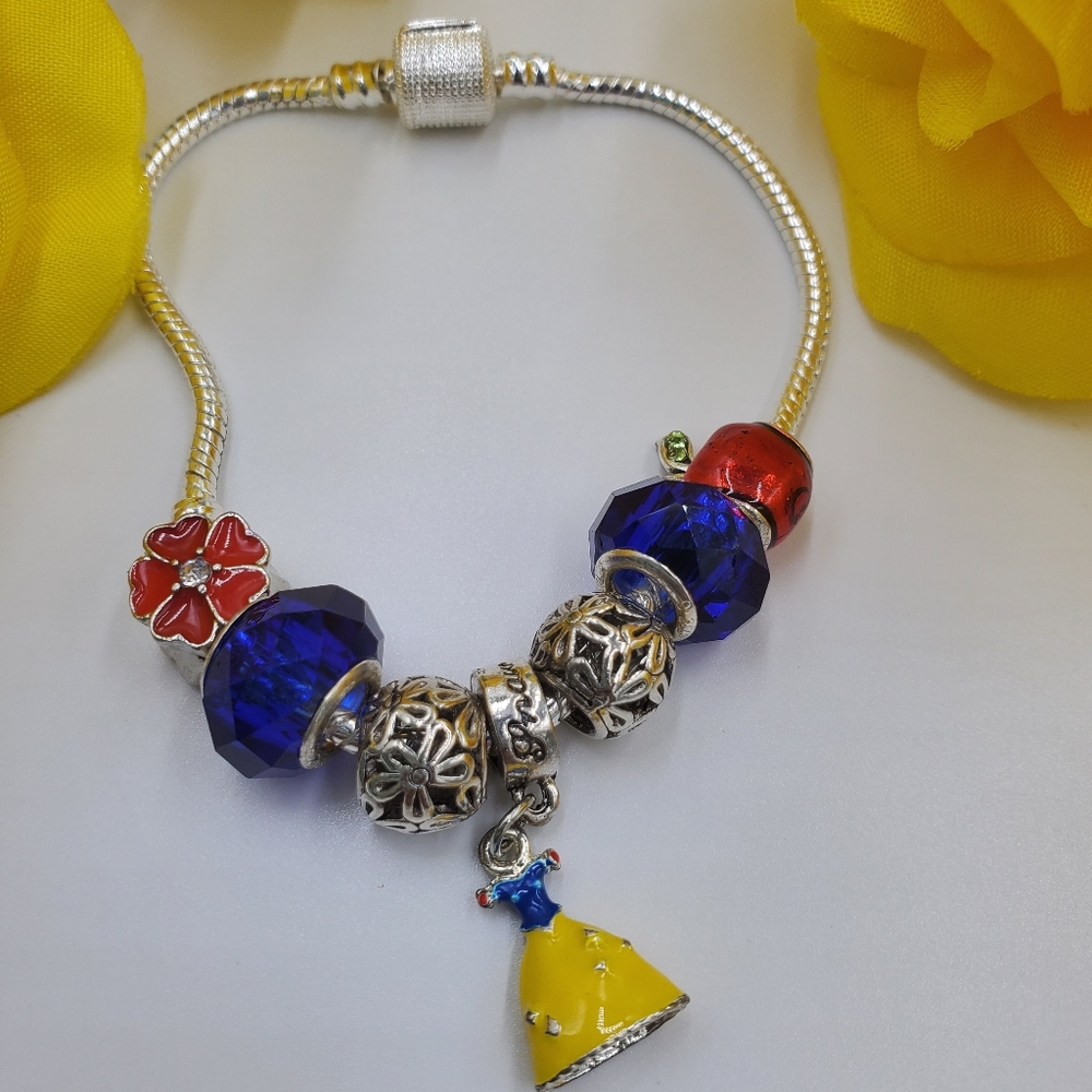 Snow white 925 sterling silver bracelet